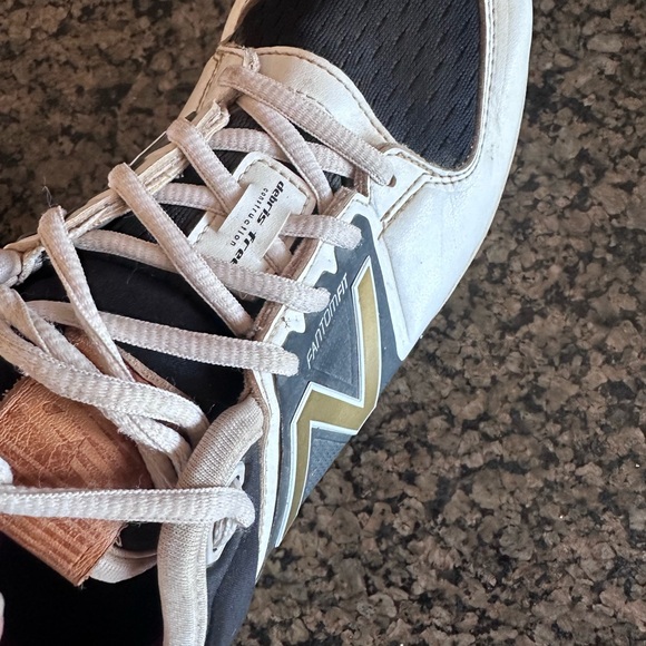 ⚾️ New balance Fantom Fit Baseball cleats custom white gold black men’s 7 - Picture 5 of 7